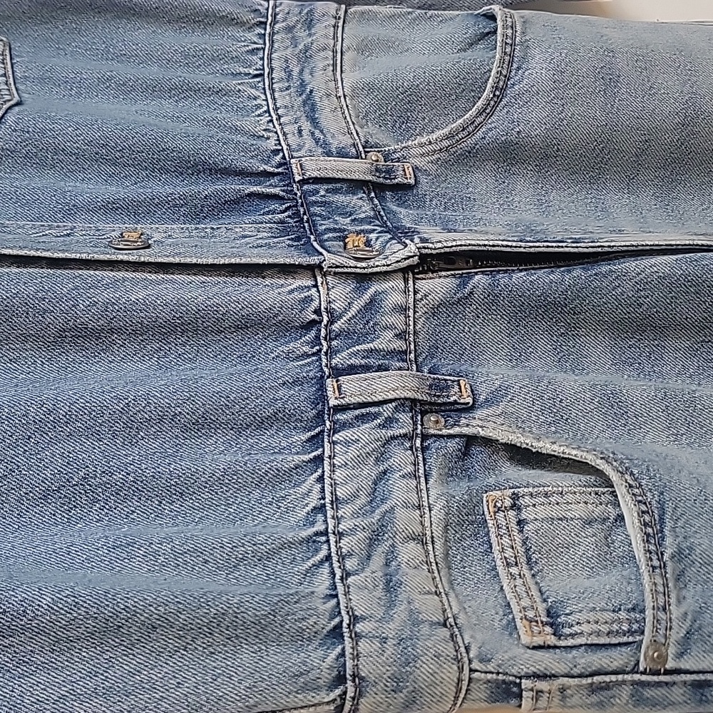 Zara Light Blue Denim Jumpsuit - Picture 8 of 13